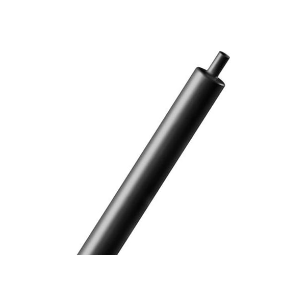 Heat Shrink Tube, 3:1 I.D. Shrink Ratio, Black, 25 ft